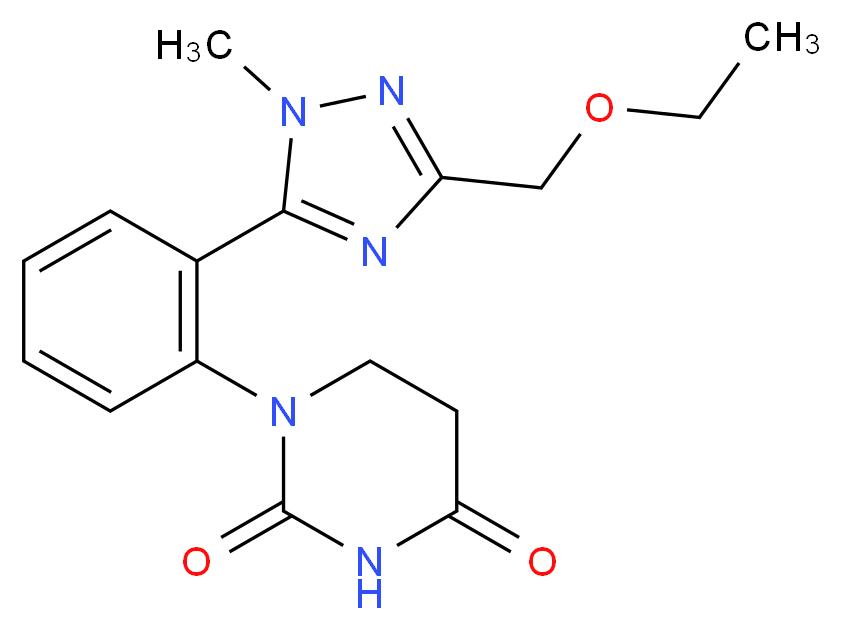 1-{2-[3-(ethoxymethyl)-1-methyl-1H-1,2,4-triazol-5-yl]phenyl}dihydropyrimidine-2,4(1H,3H)-dione_Molecular_structure_CAS_)
