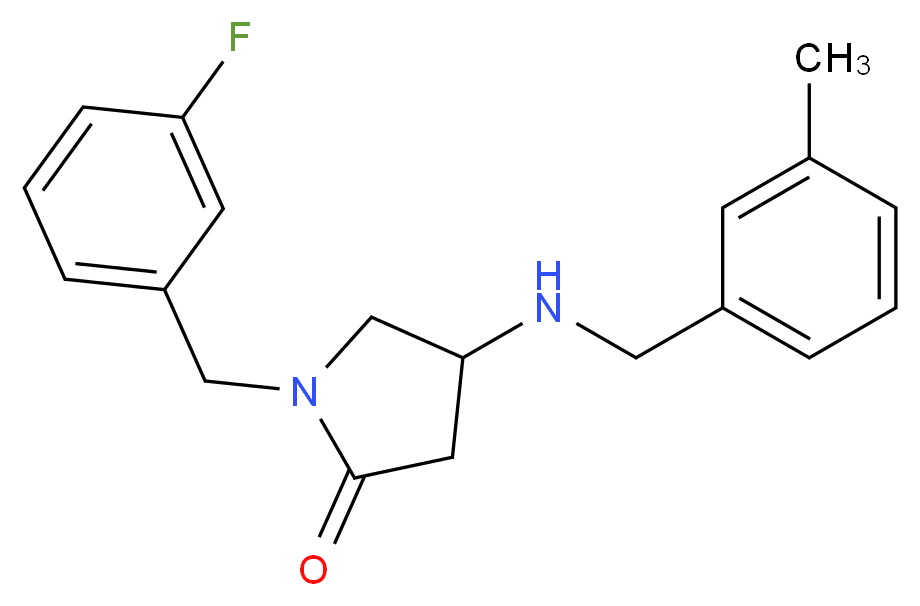 1-(3-fluorobenzyl)-4-[(3-methylbenzyl)amino]-2-pyrrolidinone_Molecular_structure_CAS_)