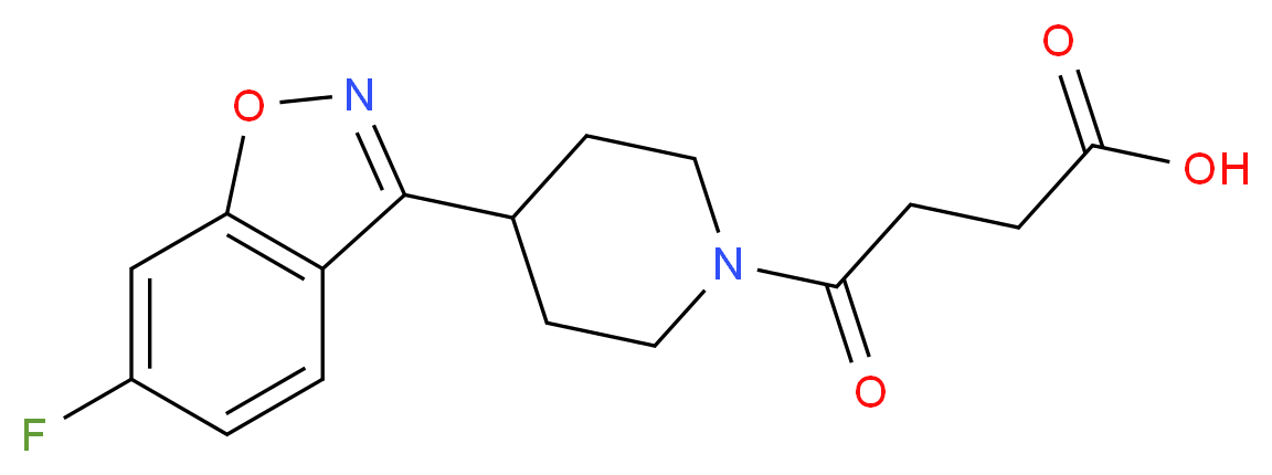4-(4-(6-fluorobenzo[d]isoxazol-3-yl)piperidin-1-yl)-4-oxobutanoic acid_Molecular_structure_CAS_)