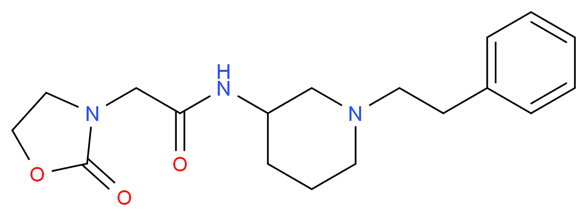 2-(2-oxo-1,3-oxazolidin-3-yl)-N-[1-(2-phenylethyl)-3-piperidinyl]acetamide_Molecular_structure_CAS_)