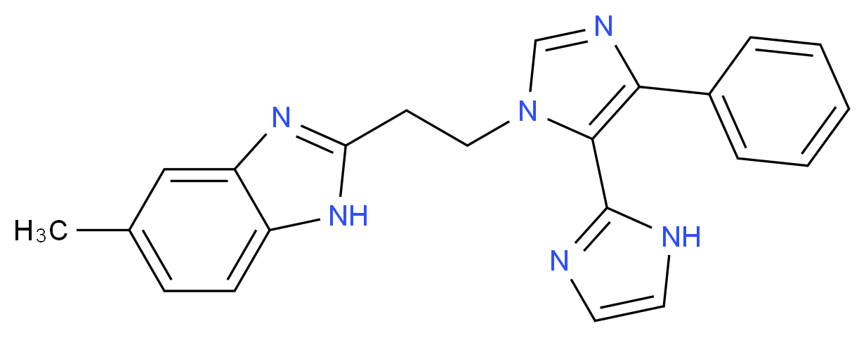 3'-[2-(5-methyl-1H-benzimidazol-2-yl)ethyl]-5'-phenyl-1H,3'H-2,4'-biimidazole_Molecular_structure_CAS_)