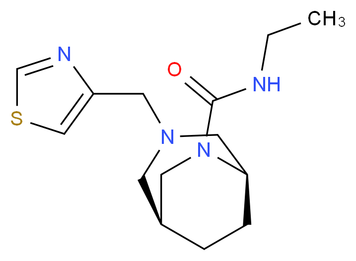 (1S*,5R*)-N-ethyl-3-(1,3-thiazol-4-ylmethyl)-3,6-diazabicyclo[3.2.2]nonane-6-carboxamide_Molecular_structure_CAS_)
