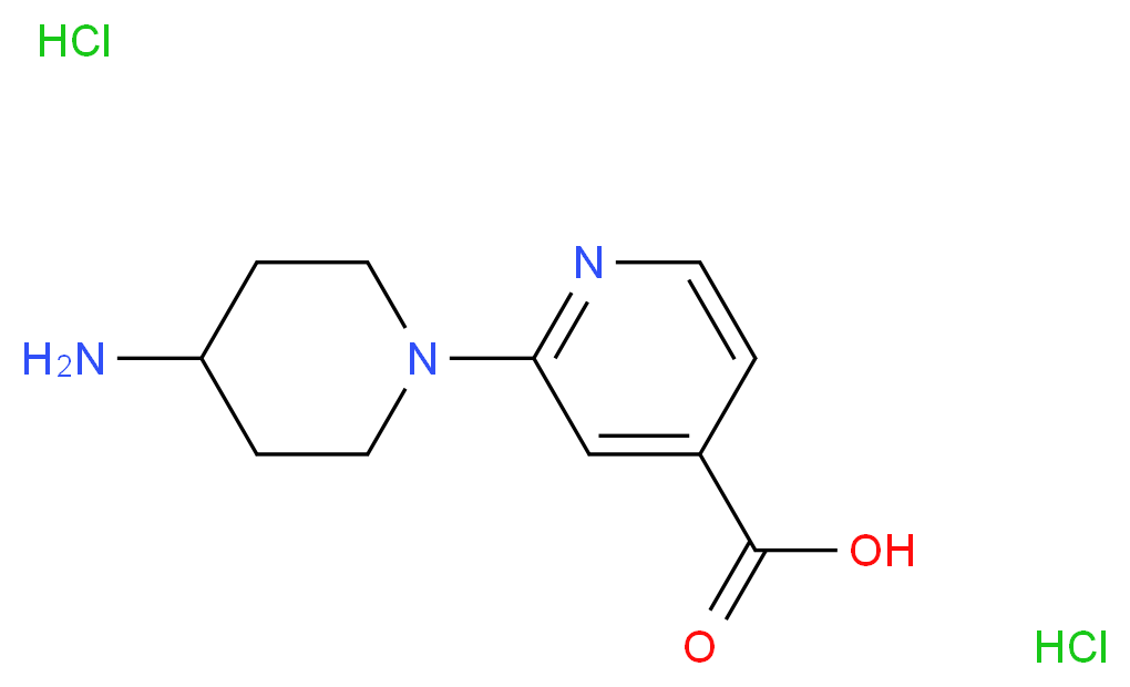 2-(4-aminopiperidin-1-yl)pyridine-4-carboxylic acid dihydrochloride_Molecular_structure_CAS_)