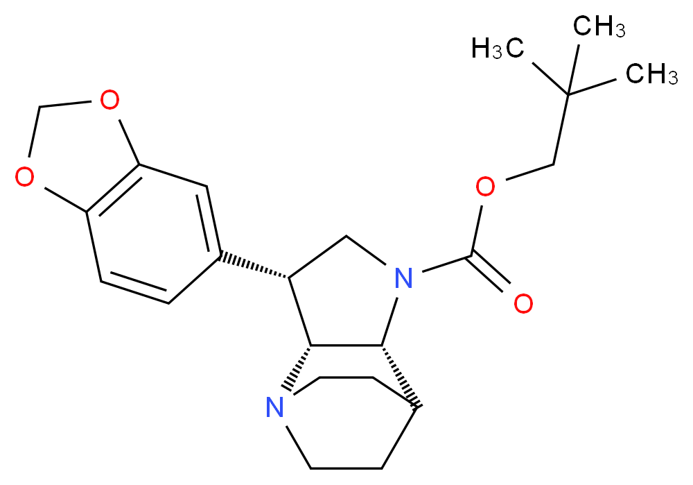 2,2-dimethylpropyl (3R*,3aR*,7aR*)-3-(1,3-benzodioxol-5-yl)hexahydro-4,7-ethanopyrrolo[3,2-b]pyridine-1(2H)-carboxylate_Molecular_structure_CAS_)
