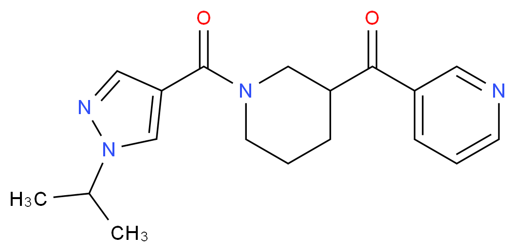{1-[(1-isopropyl-1H-pyrazol-4-yl)carbonyl]-3-piperidinyl}(3-pyridinyl)methanone_Molecular_structure_CAS_)