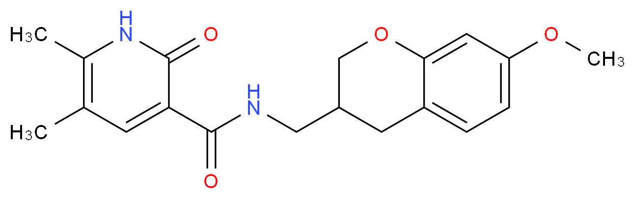 N-[(7-methoxy-3,4-dihydro-2H-chromen-3-yl)methyl]-5,6-dimethyl-2-oxo-1,2-dihydropyridine-3-carboxamide_Molecular_structure_CAS_)