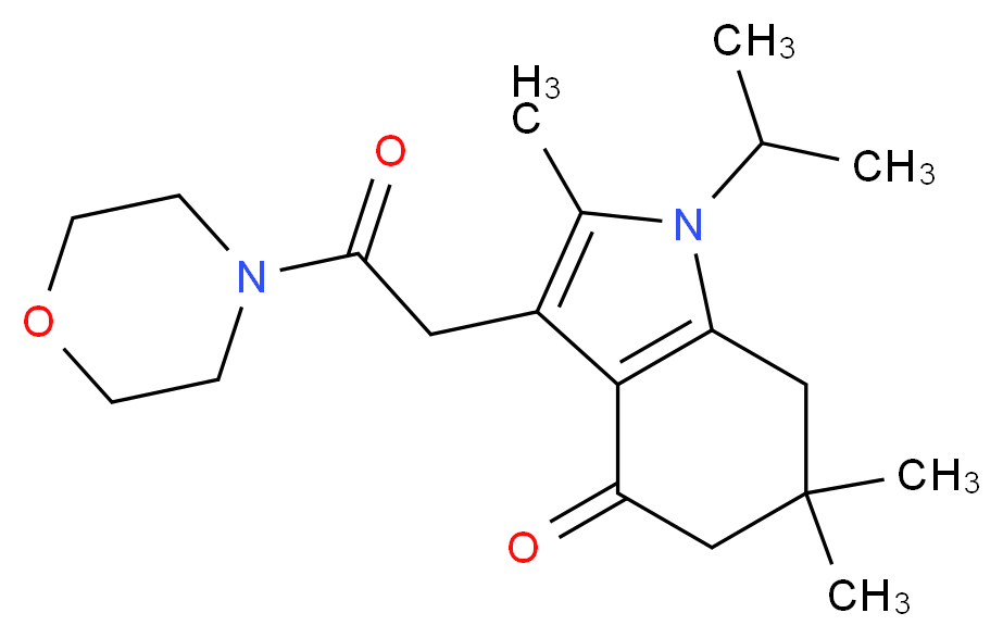 1-isopropyl-2,6,6-trimethyl-3-[2-(4-morpholinyl)-2-oxoethyl]-1,5,6,7-tetrahydro-4H-indol-4-one_Molecular_structure_CAS_)