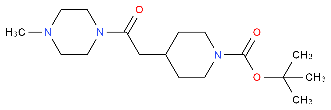 tert-butyl 4-[2-(4-methylpiperazin-1-yl)-2-oxoethyl]piperidine-1-carboxylate_Molecular_structure_CAS_)