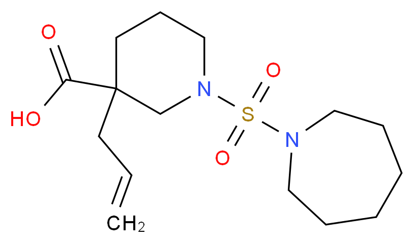 3-allyl-1-(1-azepanylsulfonyl)-3-piperidinecarboxylic acid_Molecular_structure_CAS_)