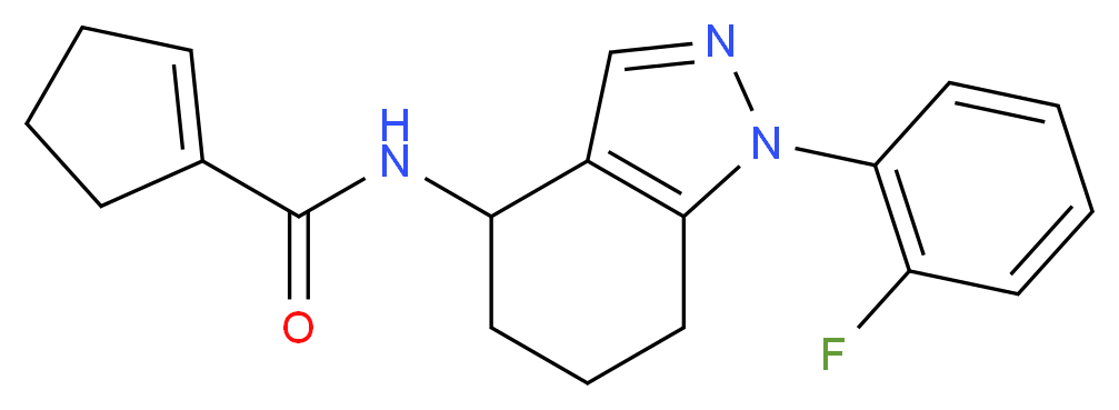 N-[1-(2-fluorophenyl)-4,5,6,7-tetrahydro-1H-indazol-4-yl]-1-cyclopentene-1-carboxamide_Molecular_structure_CAS_)