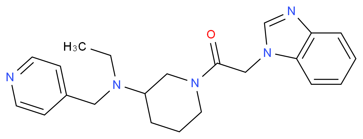 1-(1H-benzimidazol-1-ylacetyl)-N-ethyl-N-(4-pyridinylmethyl)-3-piperidinamine_Molecular_structure_CAS_)
