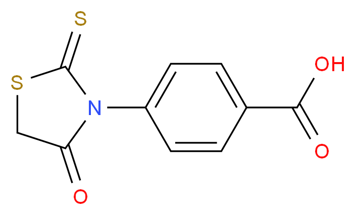 4-(4-Oxo-2-thioxo-thiazolidin-3-yl)-benzoic acid_Molecular_structure_CAS_6322-60-7)
