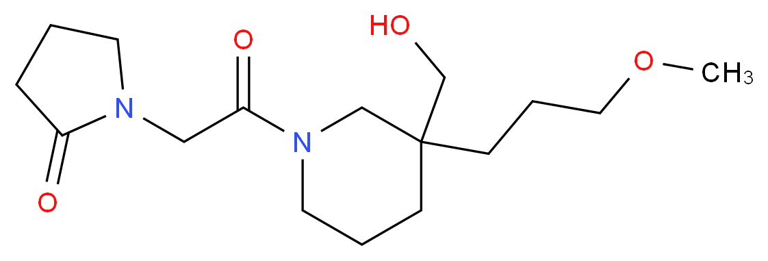 1-{2-[3-(hydroxymethyl)-3-(3-methoxypropyl)-1-piperidinyl]-2-oxoethyl}-2-pyrrolidinone_Molecular_structure_CAS_)