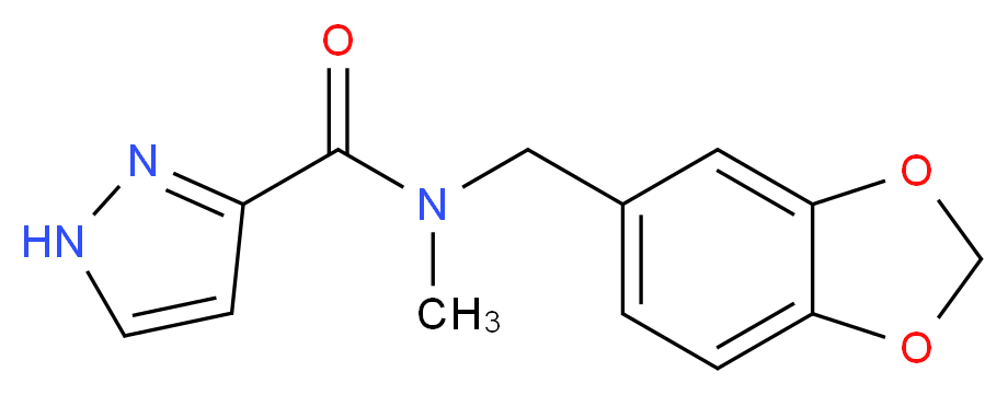 N-(1,3-benzodioxol-5-ylmethyl)-N-methyl-1H-pyrazole-3-carboxamide_Molecular_structure_CAS_)