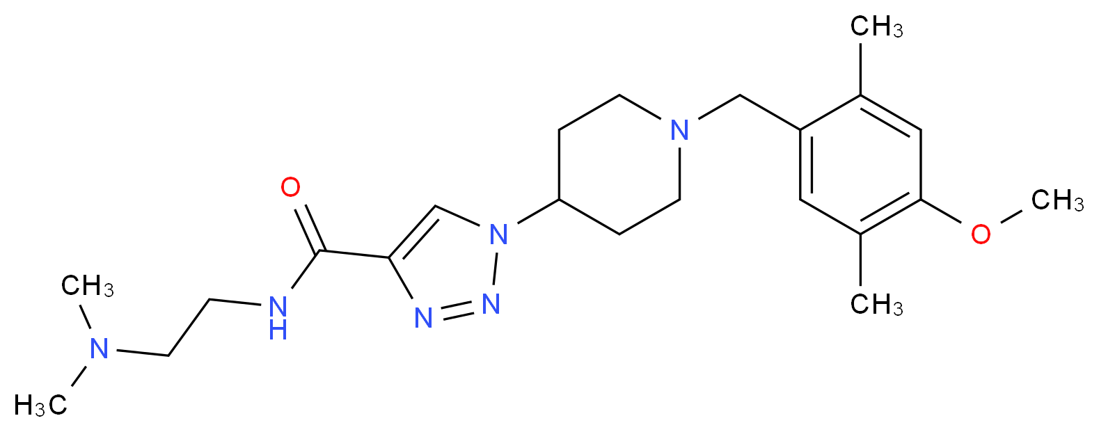 N-[2-(dimethylamino)ethyl]-1-[1-(4-methoxy-2,5-dimethylbenzyl)-4-piperidinyl]-1H-1,2,3-triazole-4-carboxamide_Molecular_structure_CAS_)