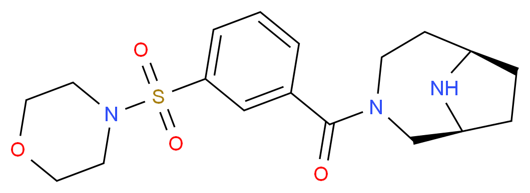 (1S*,6R*)-3-[3-(morpholin-4-ylsulfonyl)benzoyl]-3,9-diazabicyclo[4.2.1]nonane_Molecular_structure_CAS_)