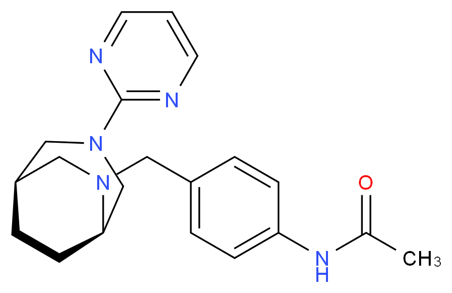 N-(4-{[(1R*,5R*)-3-(2-pyrimidinyl)-3,6-diazabicyclo[3.2.2]non-6-yl]methyl}phenyl)acetamide_Molecular_structure_CAS_)