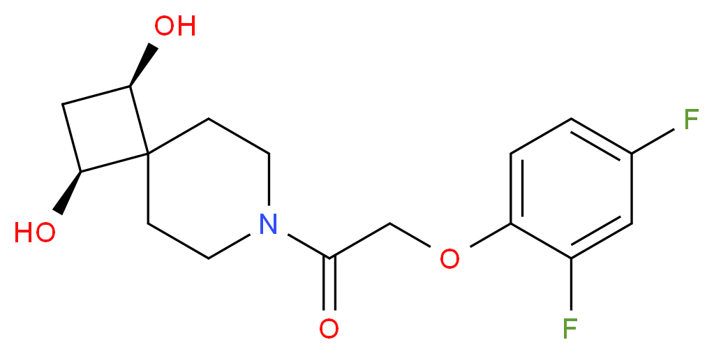 (1R*,3S*)-7-[(2,4-difluorophenoxy)acetyl]-7-azaspiro[3.5]nonane-1,3-diol_Molecular_structure_CAS_)