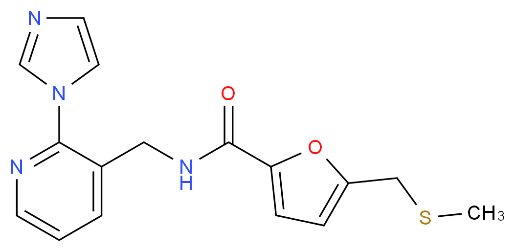 N-{[2-(1H-imidazol-1-yl)-3-pyridinyl]methyl}-5-[(methylthio)methyl]-2-furamide_Molecular_structure_CAS_)