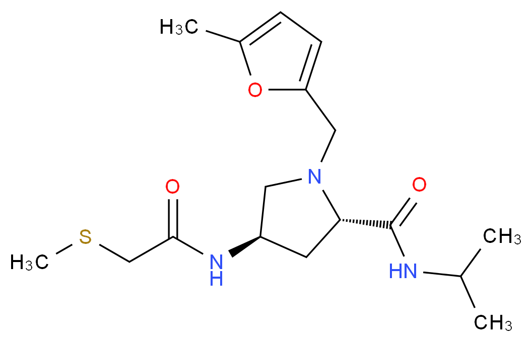 (4R)-N-isopropyl-1-[(5-methyl-2-furyl)methyl]-4-{[(methylthio)acetyl]amino}-L-prolinamide_Molecular_structure_CAS_)