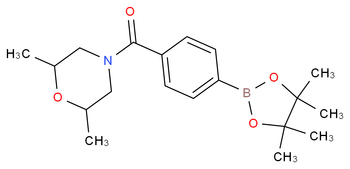 (4-(4,4,5,5-TETRAMETHYL-1,3,2-DIOXABOROLAN-2-YL)PHENYL)(2,6-DIMETHYLMORPHOLINO)METHANONE_Molecular_structure_CAS_)