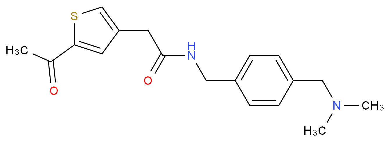 2-(5-acetyl-3-thienyl)-N-{4-[(dimethylamino)methyl]benzyl}acetamide_Molecular_structure_CAS_)