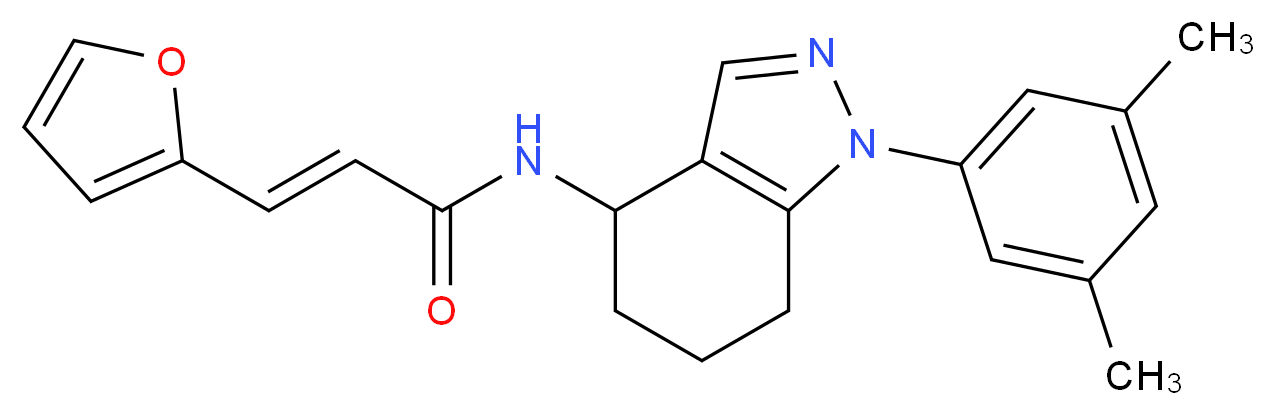 (2E)-N-[1-(3,5-dimethylphenyl)-4,5,6,7-tetrahydro-1H-indazol-4-yl]-3-(2-furyl)acrylamide_Molecular_structure_CAS_)