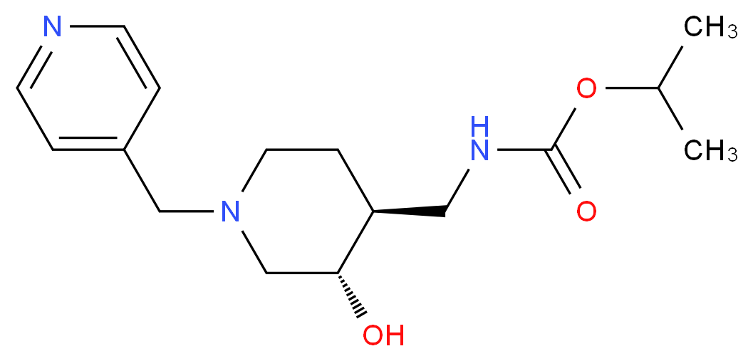 isopropyl {[(3S*,4S*)-3-hydroxy-1-(pyridin-4-ylmethyl)piperidin-4-yl]methyl}carbamate_Molecular_structure_CAS_)