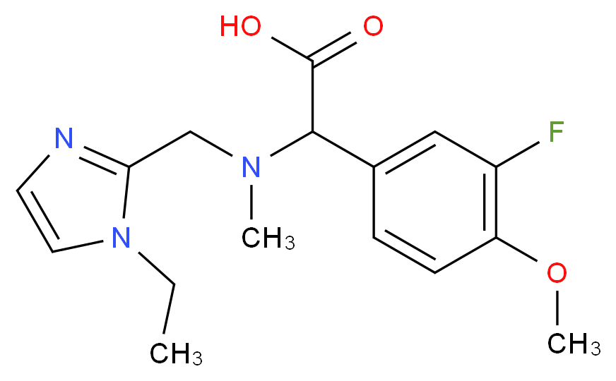 [[(1-ethyl-1H-imidazol-2-yl)methyl](methyl)amino](3-fluoro-4-methoxyphenyl)acetic acid_Molecular_structure_CAS_)