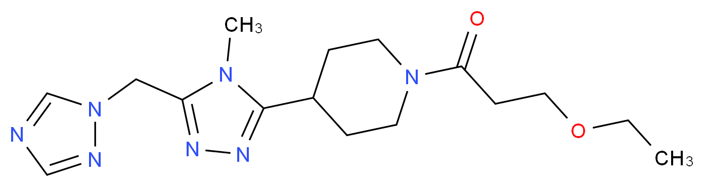 1-(3-ethoxypropanoyl)-4-[4-methyl-5-(1H-1,2,4-triazol-1-ylmethyl)-4H-1,2,4-triazol-3-yl]piperidine_Molecular_structure_CAS_)