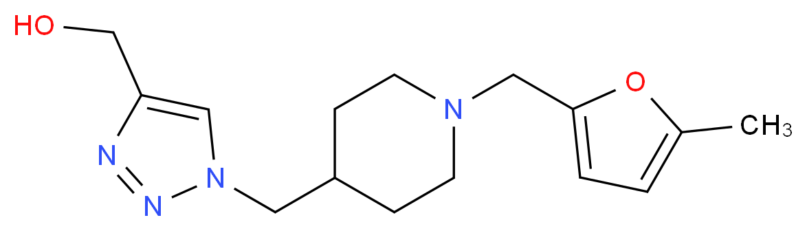 [1-({1-[(5-methyl-2-furyl)methyl]-4-piperidinyl}methyl)-1H-1,2,3-triazol-4-yl]methanol_Molecular_structure_CAS_)