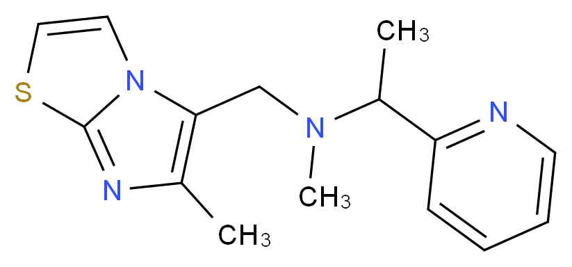 N-methyl-N-[(6-methylimidazo[2,1-b][1,3]thiazol-5-yl)methyl]-1-pyridin-2-ylethanamine_Molecular_structure_CAS_)