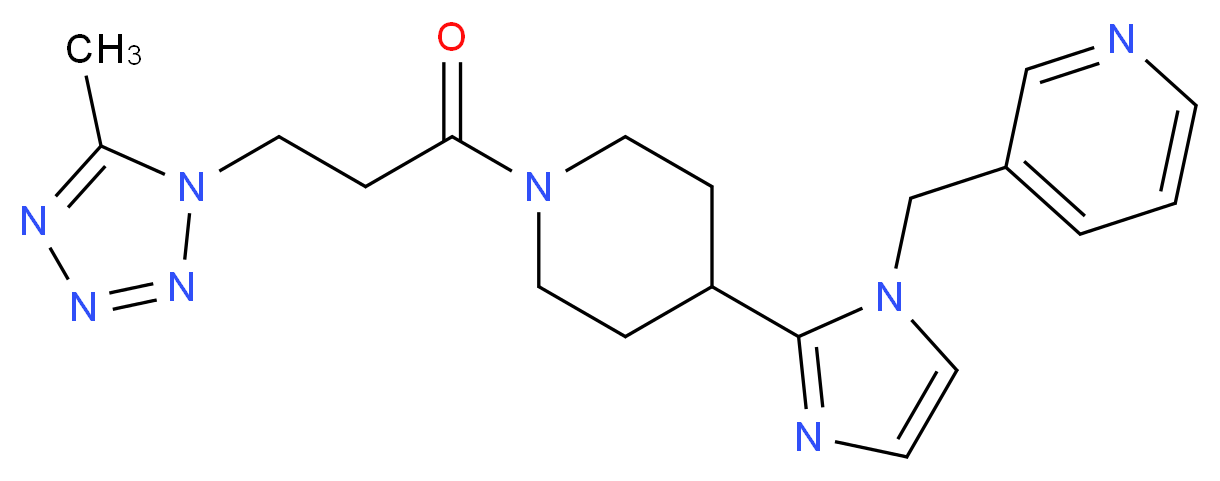 3-[(2-{1-[3-(5-methyl-1H-tetrazol-1-yl)propanoyl]piperidin-4-yl}-1H-imidazol-1-yl)methyl]pyridine_Molecular_structure_CAS_)