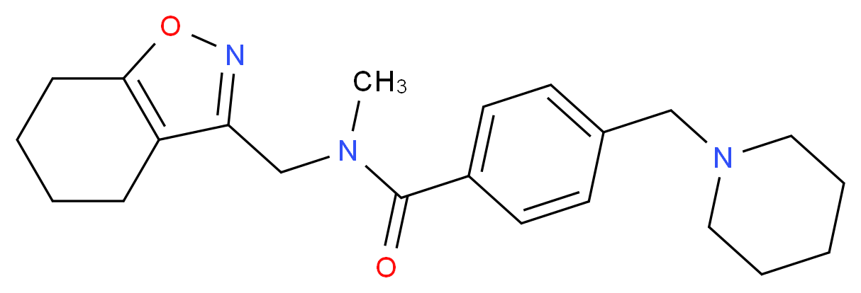 N-methyl-4-(1-piperidinylmethyl)-N-(4,5,6,7-tetrahydro-1,2-benzisoxazol-3-ylmethyl)benzamide_Molecular_structure_CAS_)