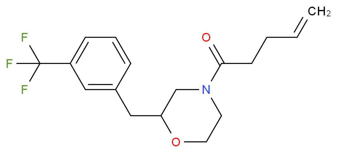 4-(4-pentenoyl)-2-[3-(trifluoromethyl)benzyl]morpholine_Molecular_structure_CAS_)