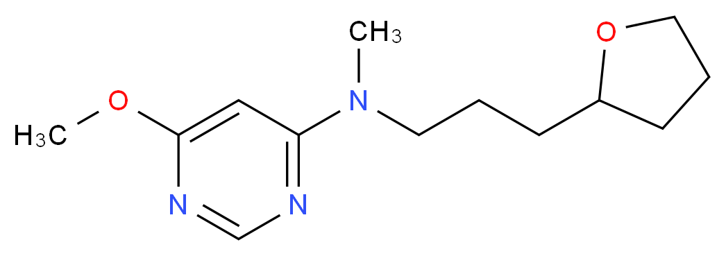 6-methoxy-N-methyl-N-[3-(tetrahydrofuran-2-yl)propyl]pyrimidin-4-amine_Molecular_structure_CAS_)
