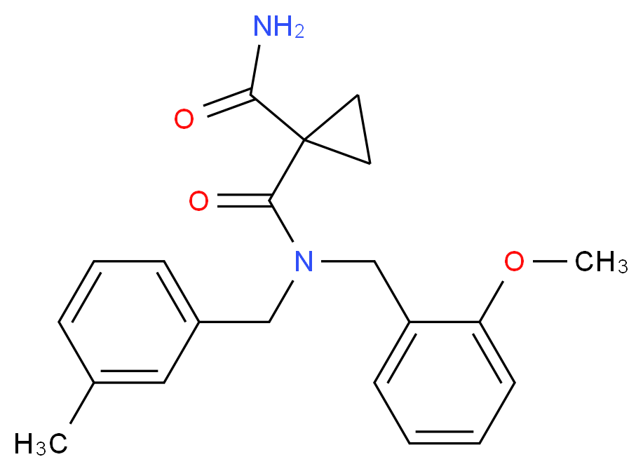 N~1~-(2-methoxybenzyl)-N~1~-(3-methylbenzyl)cyclopropane-1,1-dicarboxamide_Molecular_structure_CAS_)