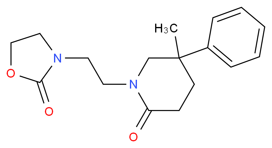 5-methyl-1-[2-(2-oxo-1,3-oxazolidin-3-yl)ethyl]-5-phenylpiperidin-2-one_Molecular_structure_CAS_)
