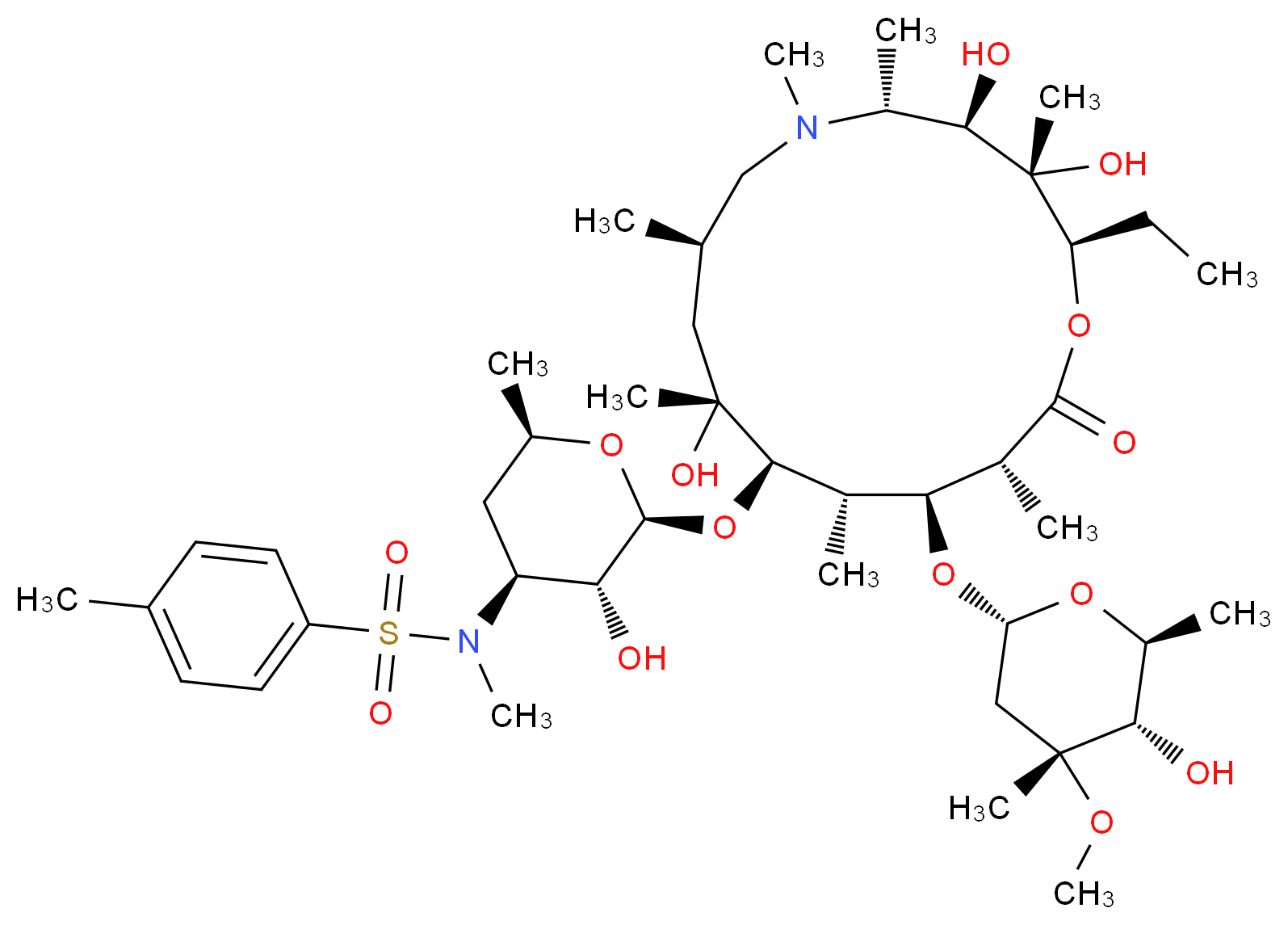 3'-N-Desmethyl-3'-N-tosyl Azithromycin_Molecular_structure_CAS_612069-31-5)