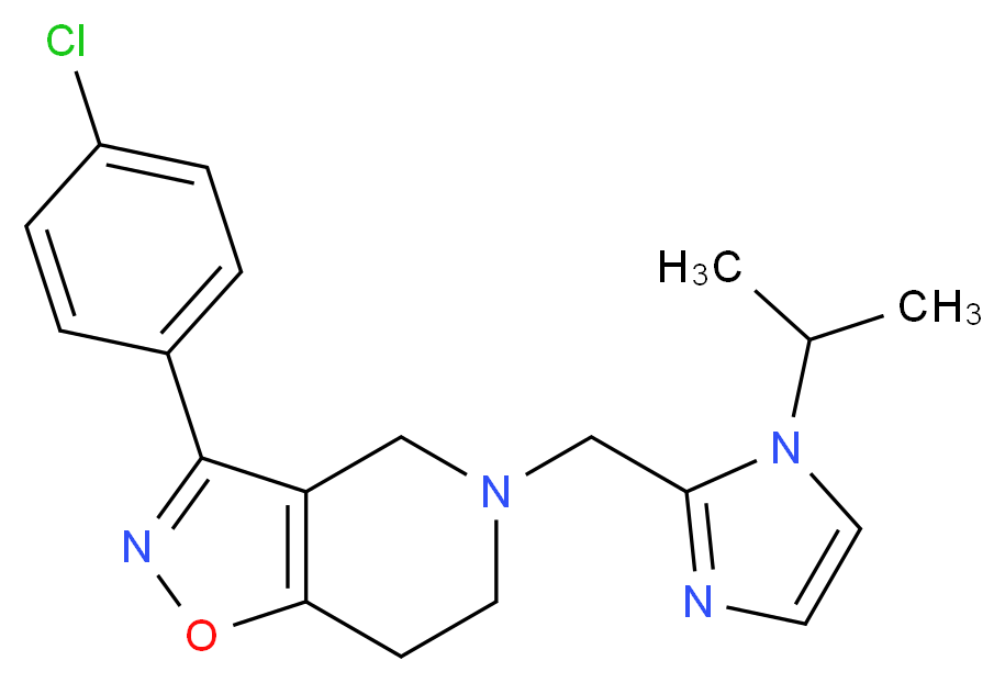 3-(4-chlorophenyl)-5-[(1-isopropyl-1H-imidazol-2-yl)methyl]-4,5,6,7-tetrahydroisoxazolo[4,5-c]pyridine_Molecular_structure_CAS_)