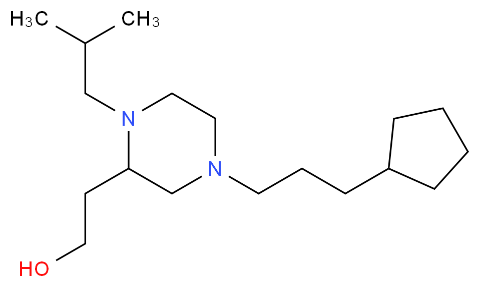 2-[4-(3-cyclopentylpropyl)-1-isobutyl-2-piperazinyl]ethanol_Molecular_structure_CAS_)