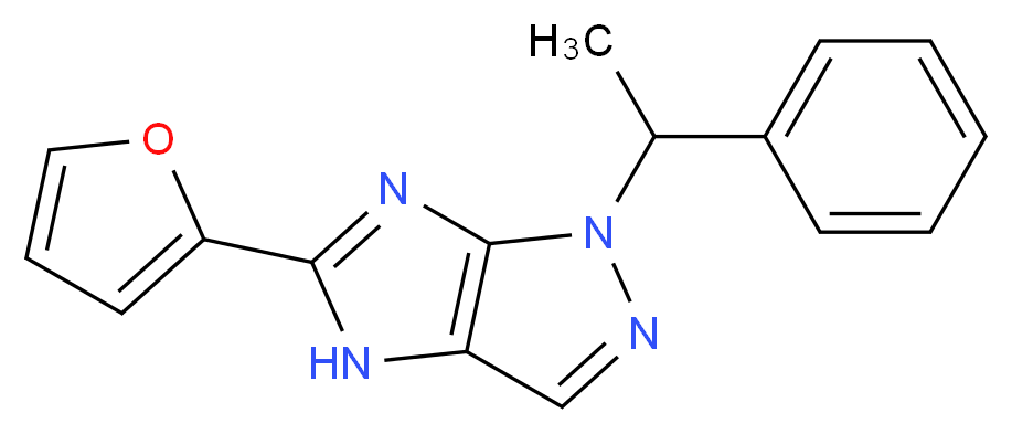 5-(2-furyl)-1-(1-phenylethyl)-1,4-dihydroimidazo[4,5-c]pyrazole_Molecular_structure_CAS_)