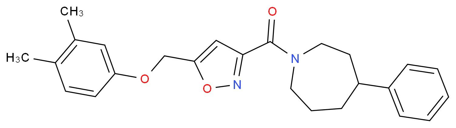 1-({5-[(3,4-dimethylphenoxy)methyl]-3-isoxazolyl}carbonyl)-4-phenylazepane_Molecular_structure_CAS_)
