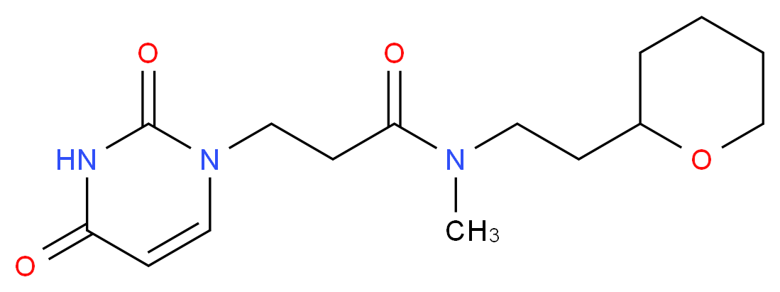 3-(2,4-dioxo-3,4-dihydropyrimidin-1(2H)-yl)-N-methyl-N-[2-(tetrahydro-2H-pyran-2-yl)ethyl]propanamide_Molecular_structure_CAS_)
