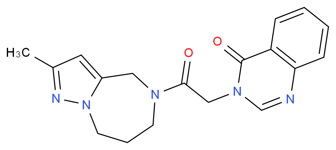 3-[2-(2-methyl-7,8-dihydro-4H-pyrazolo[1,5-a][1,4]diazepin-5(6H)-yl)-2-oxoethyl]-4(3H)-quinazolinone_Molecular_structure_CAS_)