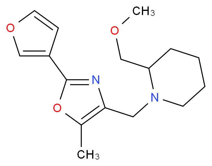 1-{[2-(3-furyl)-5-methyl-1,3-oxazol-4-yl]methyl}-2-(methoxymethyl)piperidine_Molecular_structure_CAS_)