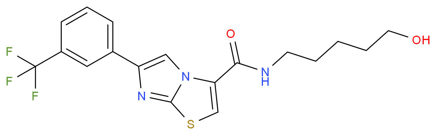 N-(5-hydroxypentyl)-6-[3-(trifluoromethyl)phenyl]imidazo[2,1-b][1,3]thiazole-3-carboxamide_Molecular_structure_CAS_)
