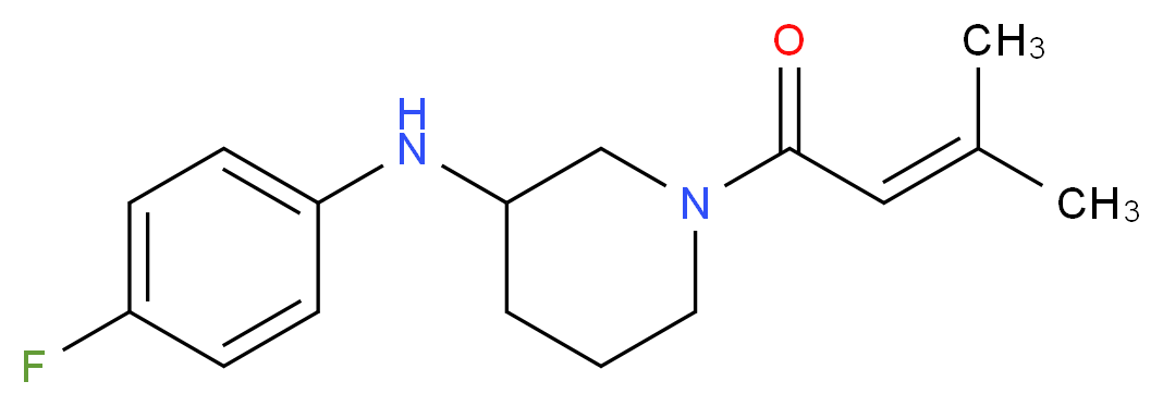 N-(4-fluorophenyl)-1-(3-methyl-2-butenoyl)-3-piperidinamine_Molecular_structure_CAS_)