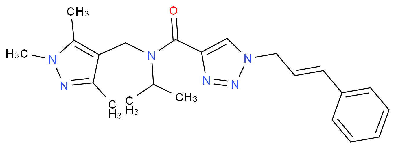 N-isopropyl-1-[(2E)-3-phenyl-2-propen-1-yl]-N-[(1,3,5-trimethyl-1H-pyrazol-4-yl)methyl]-1H-1,2,3-triazole-4-carboxamide_Molecular_structure_CAS_)