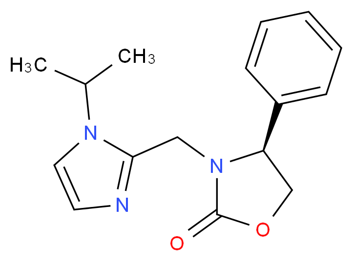 (4S)-3-[(1-isopropyl-1H-imidazol-2-yl)methyl]-4-phenyl-1,3-oxazolidin-2-one_Molecular_structure_CAS_)